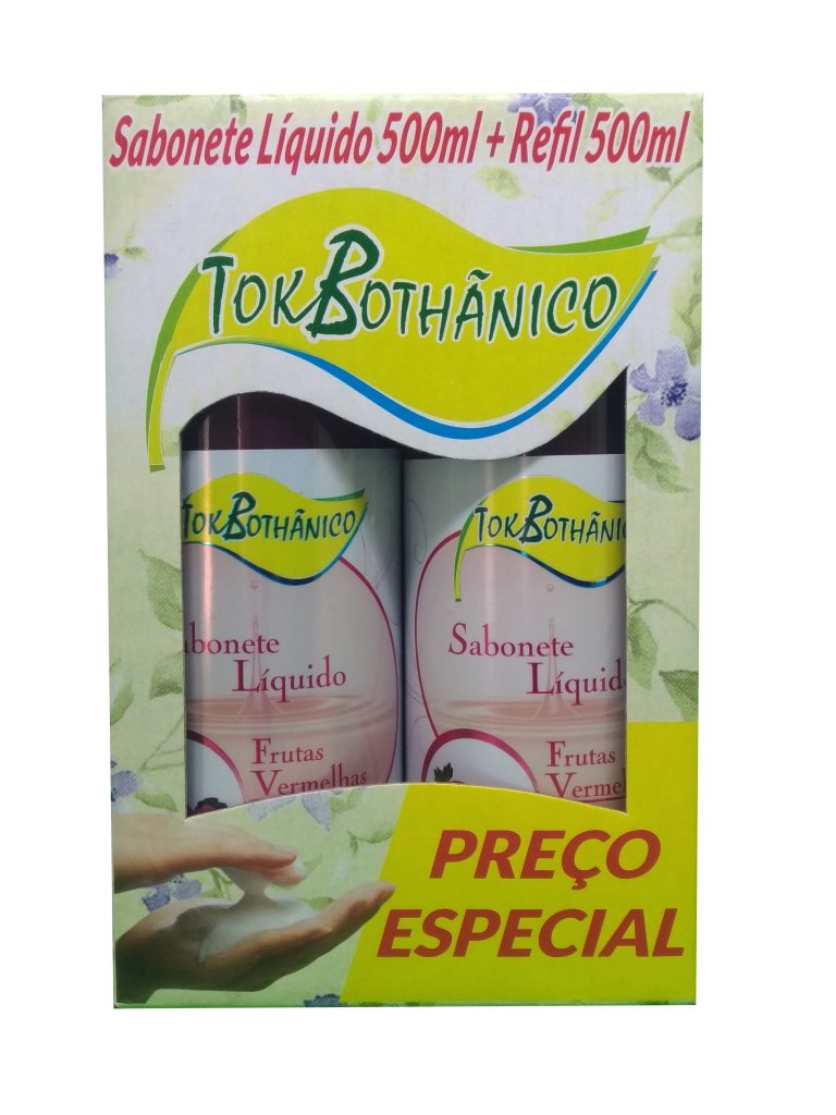 Kit Sabonete Líquido Frutas Vermelhas Tok Bothânico